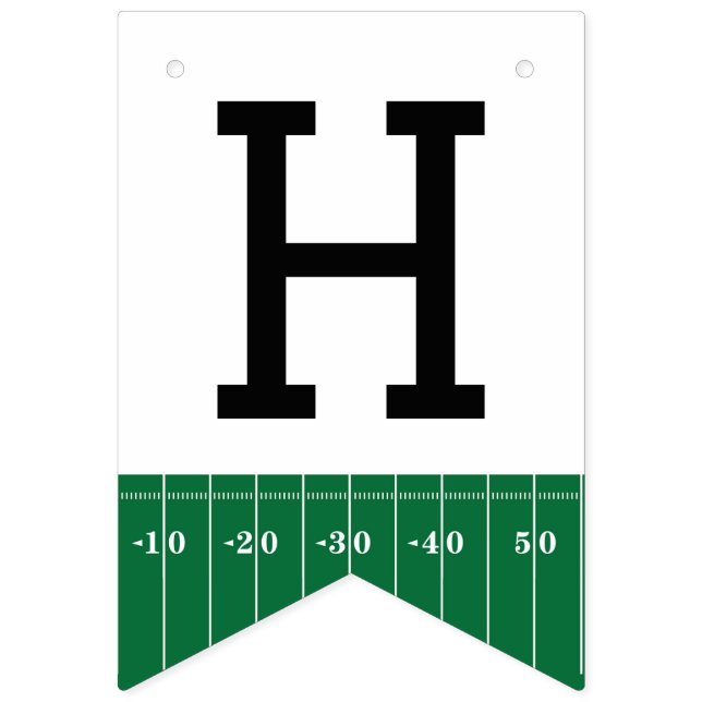 Cartel de cumpleaños feliz de primer año de fútbol (Segunda bandera)