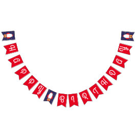 Cartel de cumpleaños feliz del barco estrella del