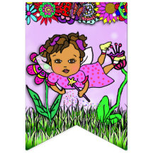 Cartel de cumpleaños feliz morado de hadas