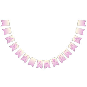 Cartel de cumpleaños feliz Ombre Beige rosado