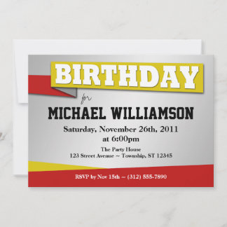 Cartel de cumpleaños invitaciones a la fiesta amar