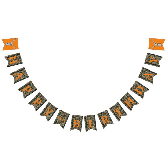 Cartel de cumpleaños masculino de Camo Deer Cazand (Todo)