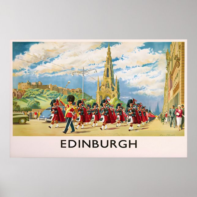 Cartel de Edimburgo Escocia Impresión de los Guard (Frente)