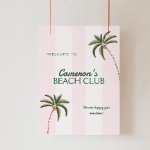 Cartel de Espuma de Cumpleaños de Cabaña de Club d