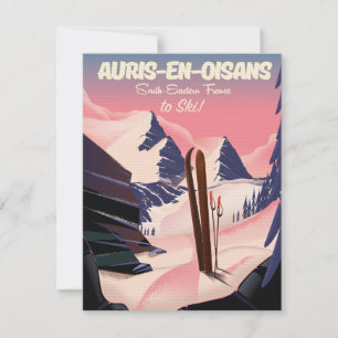 Cartel de esquí de AURIS-EN-OISANS Francia