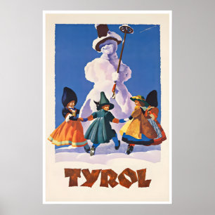 Cartel de esquí de Austria Impresión Tirol Arte au