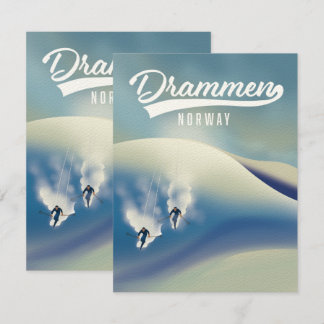 Cartel de esquí de Drammen Noruega