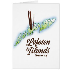 Cartel de esquí de las islas Lofoten, Noruega.