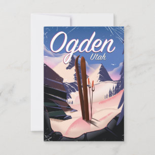 cartel de esquí de ogden, Utah
