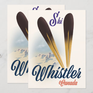 Cartel de esquí de Whistler Canadá