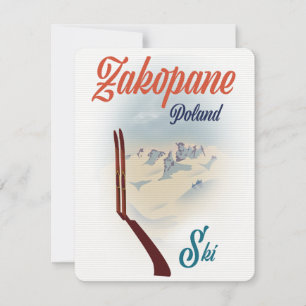 Cartel de esquí de Zakopane Polonia