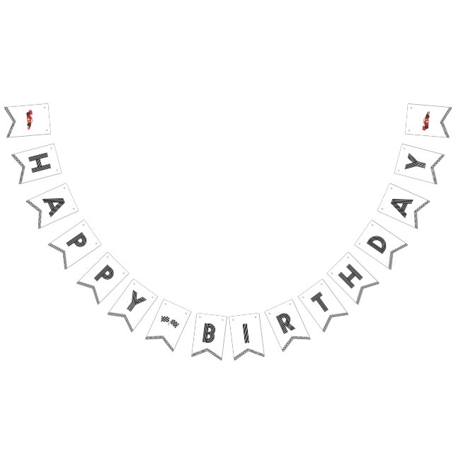 Cartel de Feliz Cumpleaños de Coche de Carreras (Todo)