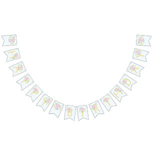 Cartel de Feliz Cumpleaños Fancy Rosa Blueberry Bu