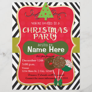 Cartel de folleto de evento de fiesta de Navidad
