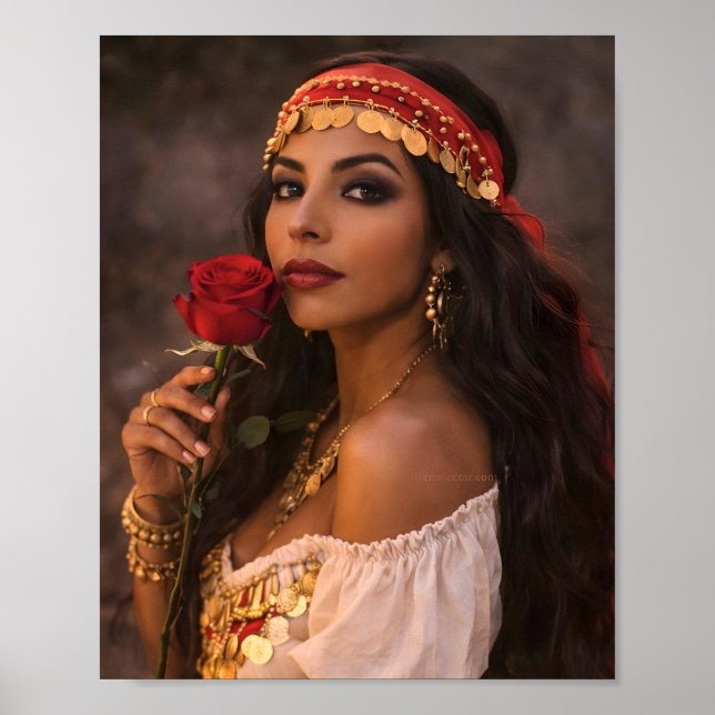cartel de gitana || arte de gitana (Frente)