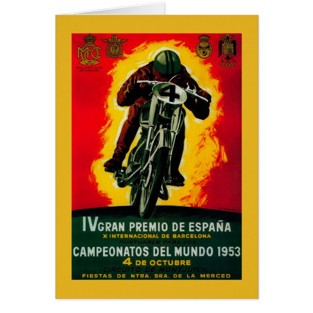 Cartel de Gran Premio de España en Europa (Frente)