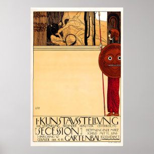Cartel de Gustav Klimt Secesión de Viena Arte Aust