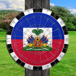 Cartel de Haití y bandera haitiana / tablero de ju