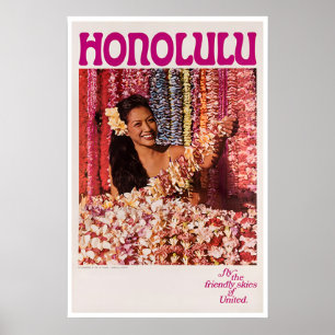 Cartel de Honolulu Hawaii Viajes Arte Impresión Ha