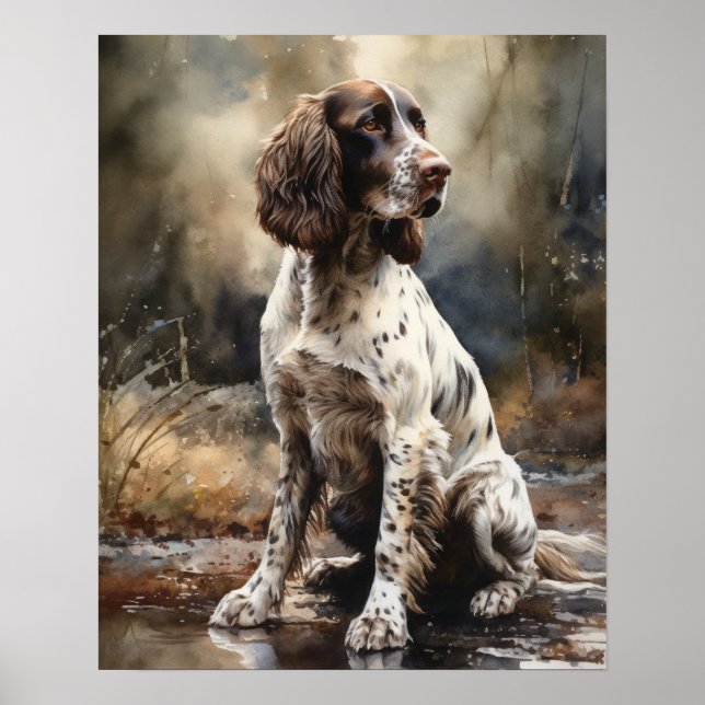 Cartel de Impresión de Arte de Perro Springer Span (Frente)