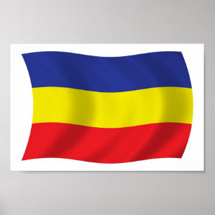 Cartel de impresión de la bandera de Khmer Kampuch