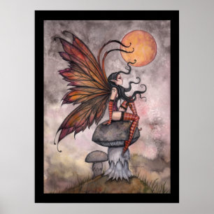 Cartel de impresión de la Hada de Otoño de Luna Am