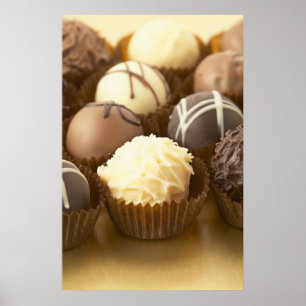 Cartel de Impresión de Trufas de Chocolate