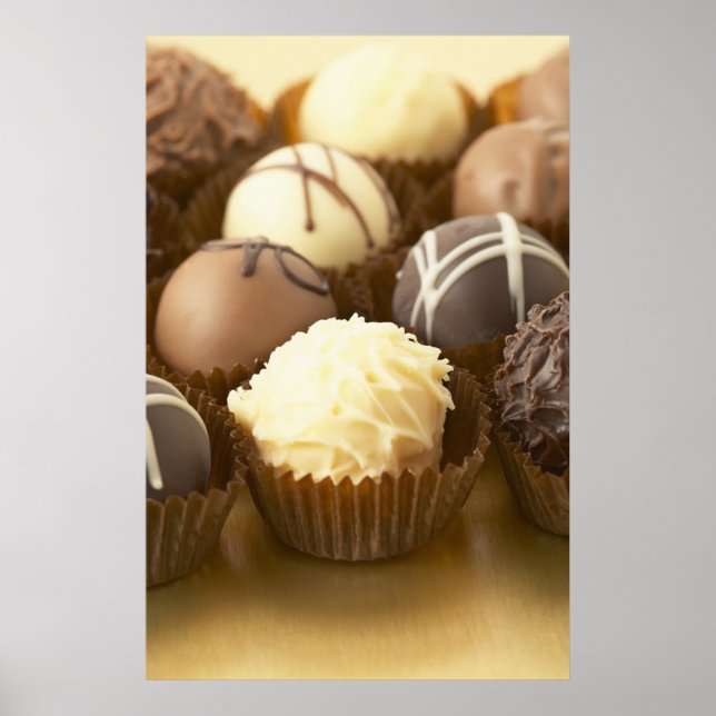 Cartel de Impresión de Trufas de Chocolate (Frente)