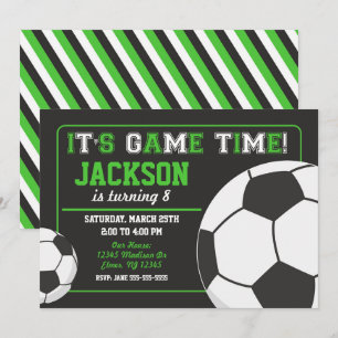 Cartel de invitación al cumpleaños del fútbol