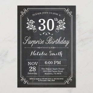 Cartel de invitación de cumpleaños número 30 de So