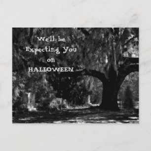 Cartel de invitación de Halloween al cementerio de