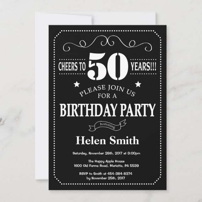Cartel de invitación para el 50 aniversario (Anverso)