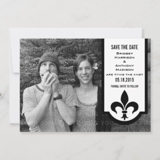 Cartel de Ivory Fleur De Lis Guardar invitación de