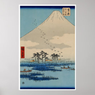 Cartel de Japón Arte de Grabado en Madera Japonés 