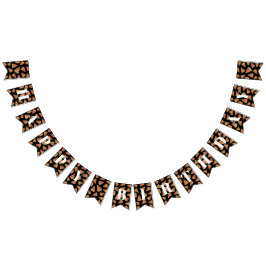 Cartel de la Bunting del Fiesta Black Pizza feliz