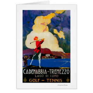 Cartel de la época CadenabbiaTremezzoEurope