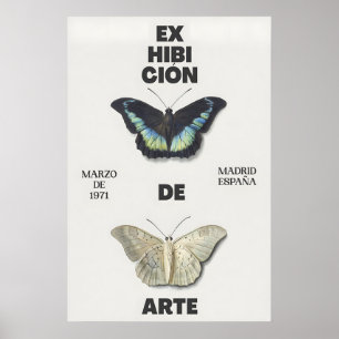 Cartel de la Exposición de Arte de Mariposa 1971 M