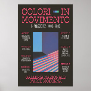 Cartel de la exposición de arte italiano de 1975 G