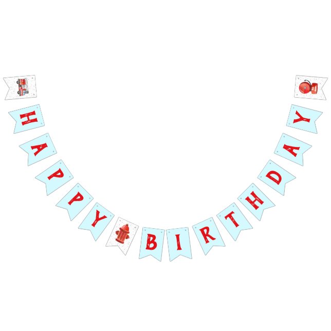 Cartel de la fiesta de cumpleaños de Fire Truck (Todo)