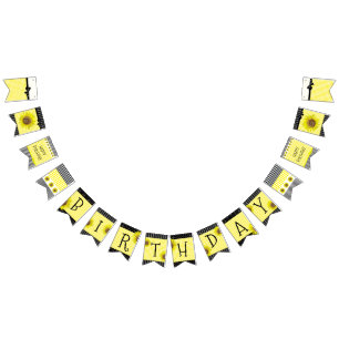 Cartel de la fiesta de cumpleaños del girasol per