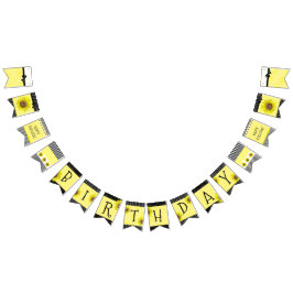 Cartel de la fiesta de cumpleaños del girasol pers