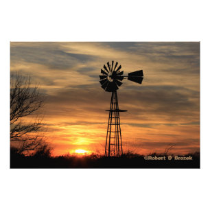 Cartel de la foto de la puesta del sol de la
