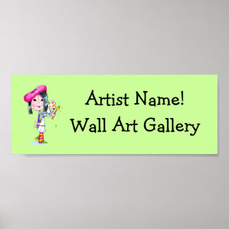 Cartel de la Galería de arte hecho a pedido
