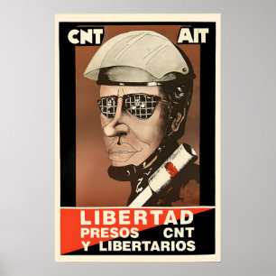 Cartel de la Guerra Civil Española CNT AIT Arte de
