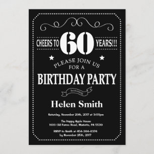 Cartel de la invitación a los 60 años