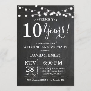Cartel de la invitación al aniversario del Boda