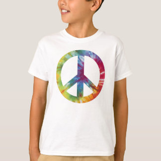 Cartel de la paz teñida de un niño con la camiseta