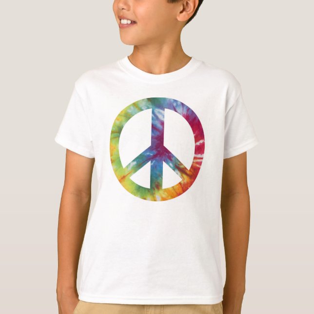 Cartel de la paz teñida de un niño con la camiseta (Anverso)