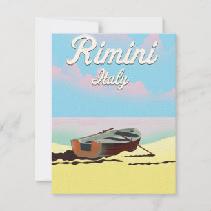 Cartel de la playa de Rímini Italia