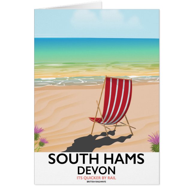 cartel de la playa de South Hams Devon (Frente)